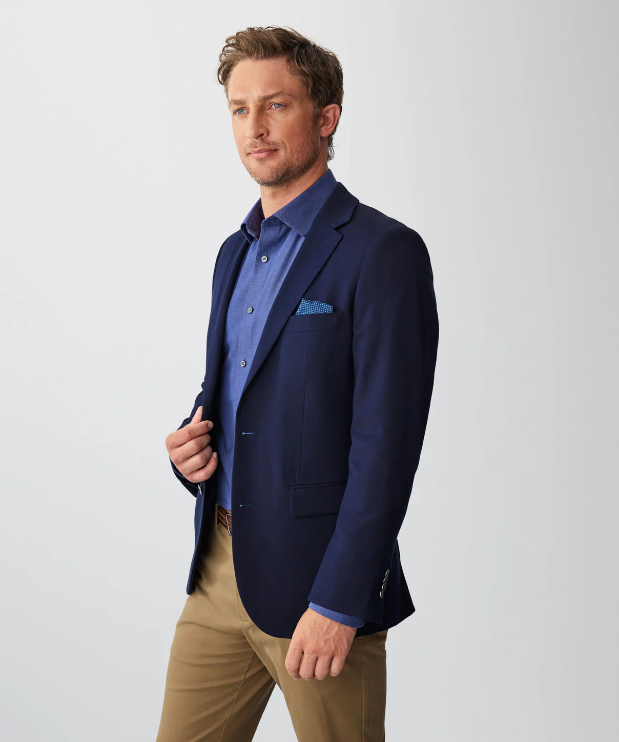 Performance Stretch Sports Jacket - Navy - Image 5