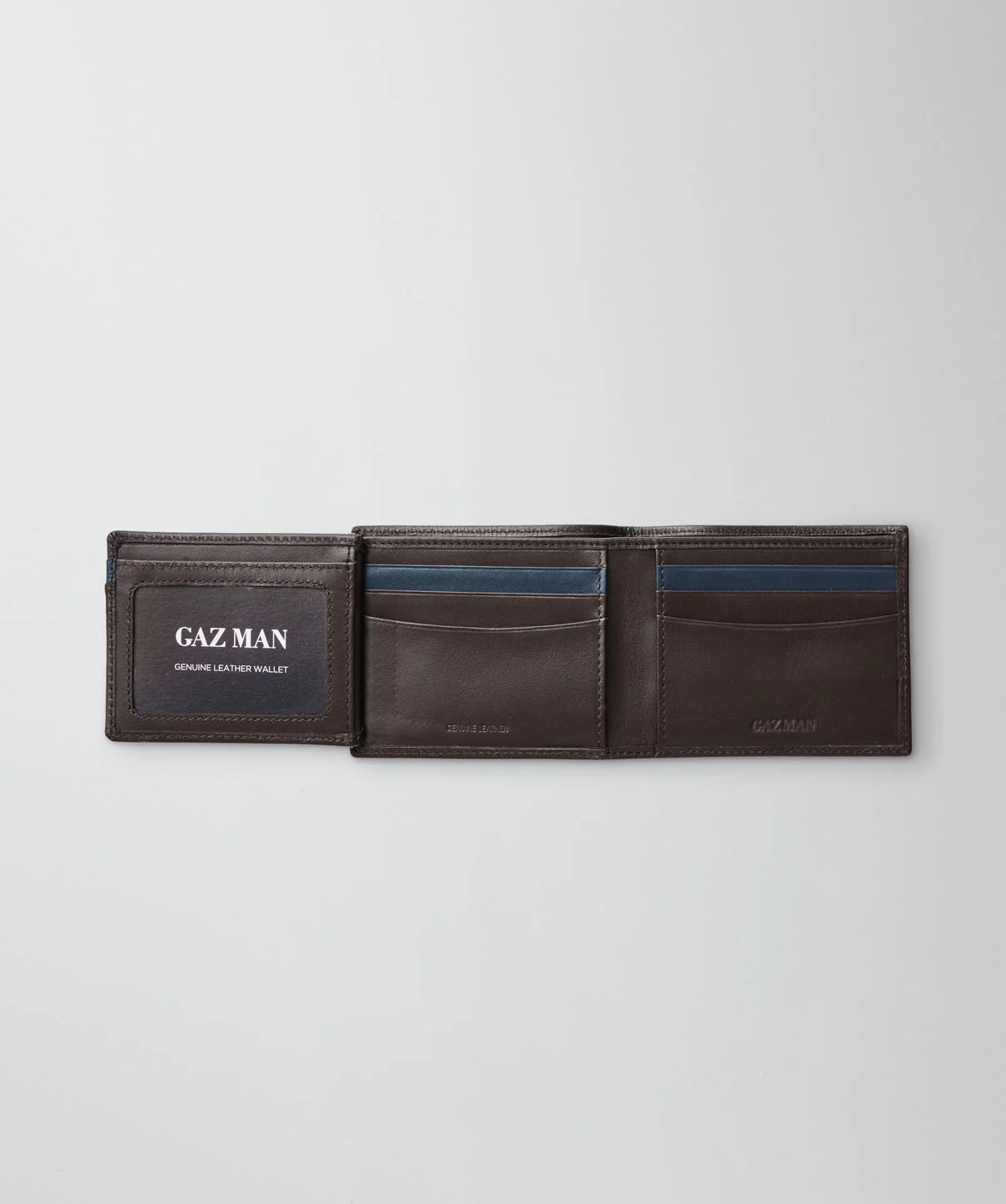 Trifold Leather Wallet - Brown - Image 5